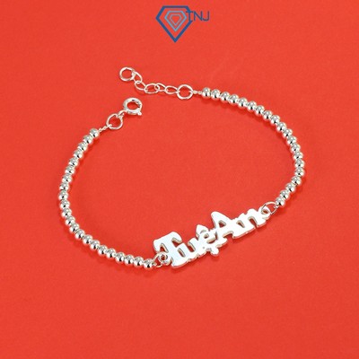Lắc tay bi bạc cho bé khắc tên theo yêu cầu LTT0116 - Trang Sức TNJ