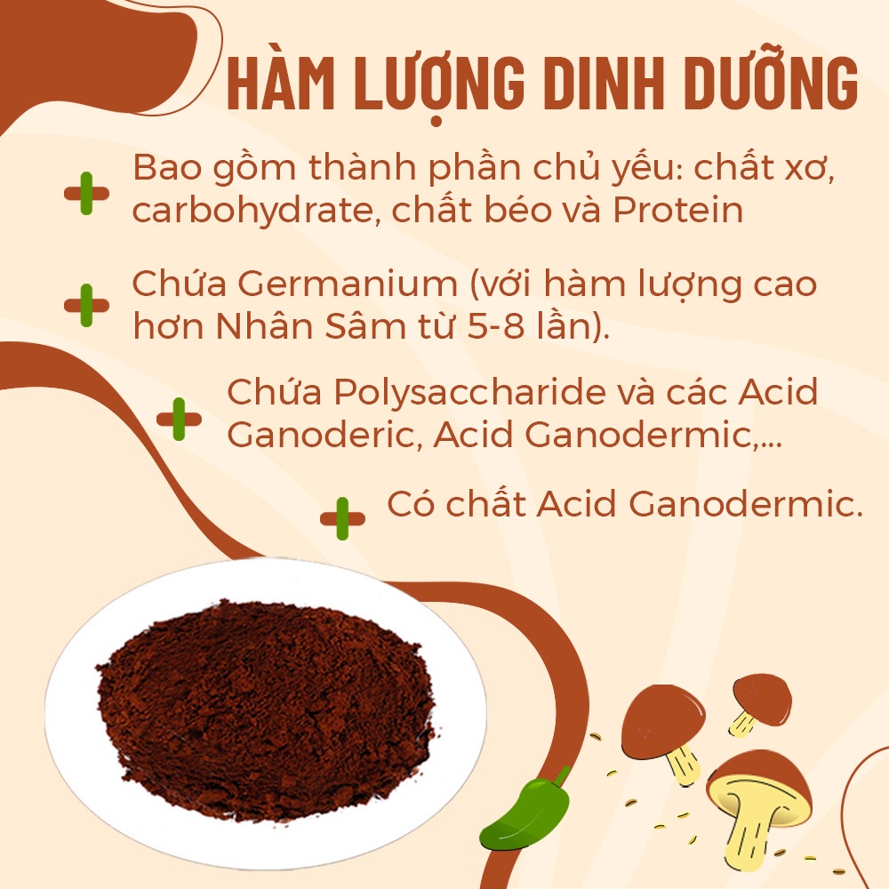 Bào Tử Nấm Linh Chi Đỏ Hũ 50gr Hỗ Trợ Sức Khỏe Hiệu Quả Toàn Diện - Nông Trại Nấm Xanh