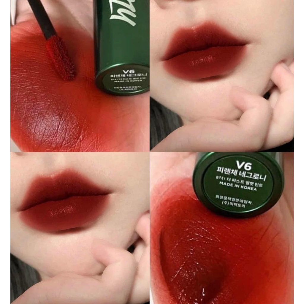 Son kem lì Merzy V6 Xanh Lá The First Velvet Tint Green Edition - Bom Beauty VN phân phối chính hãng