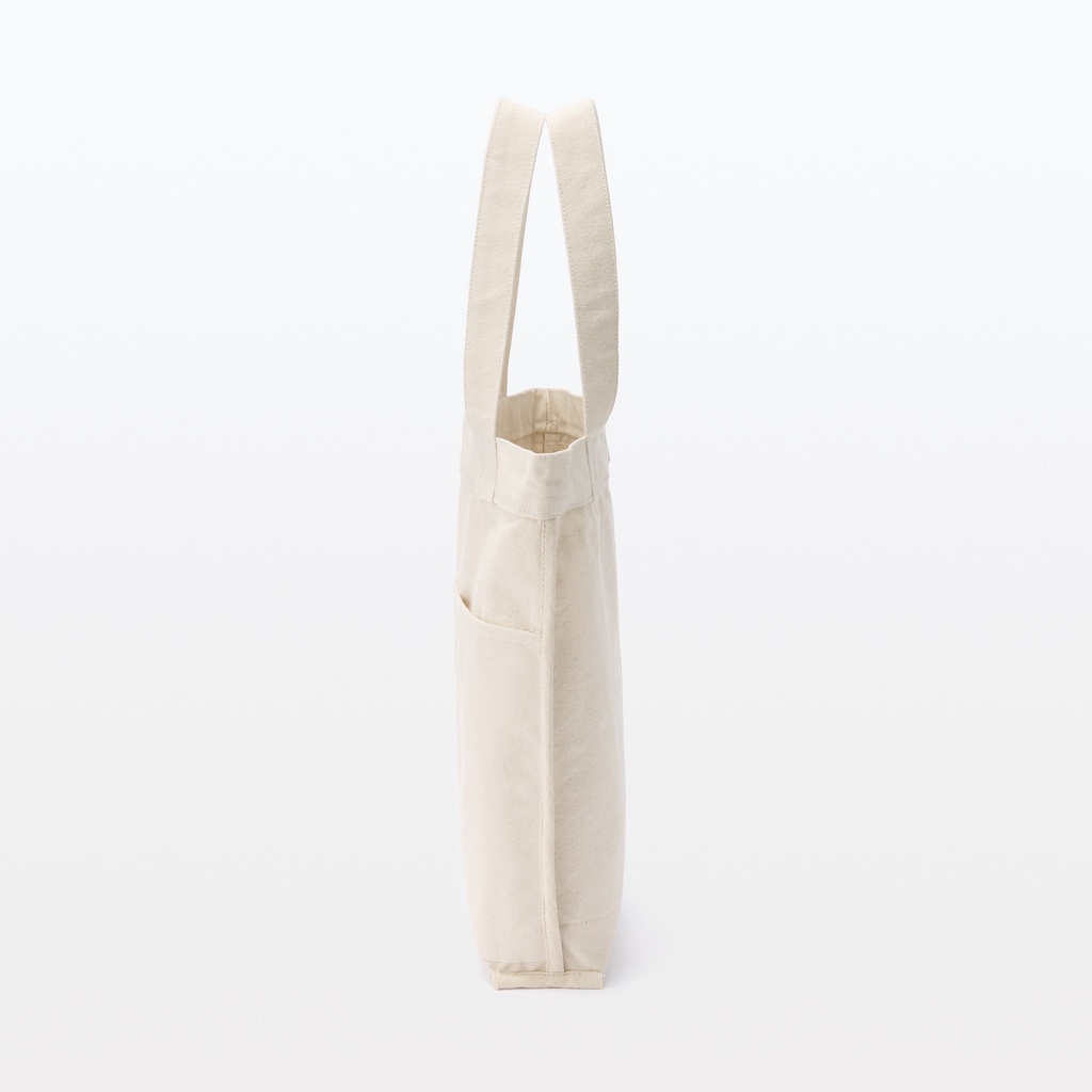 Muji Túi Tote Dáng Cao Vải Canvas Cotton Ấn Độ