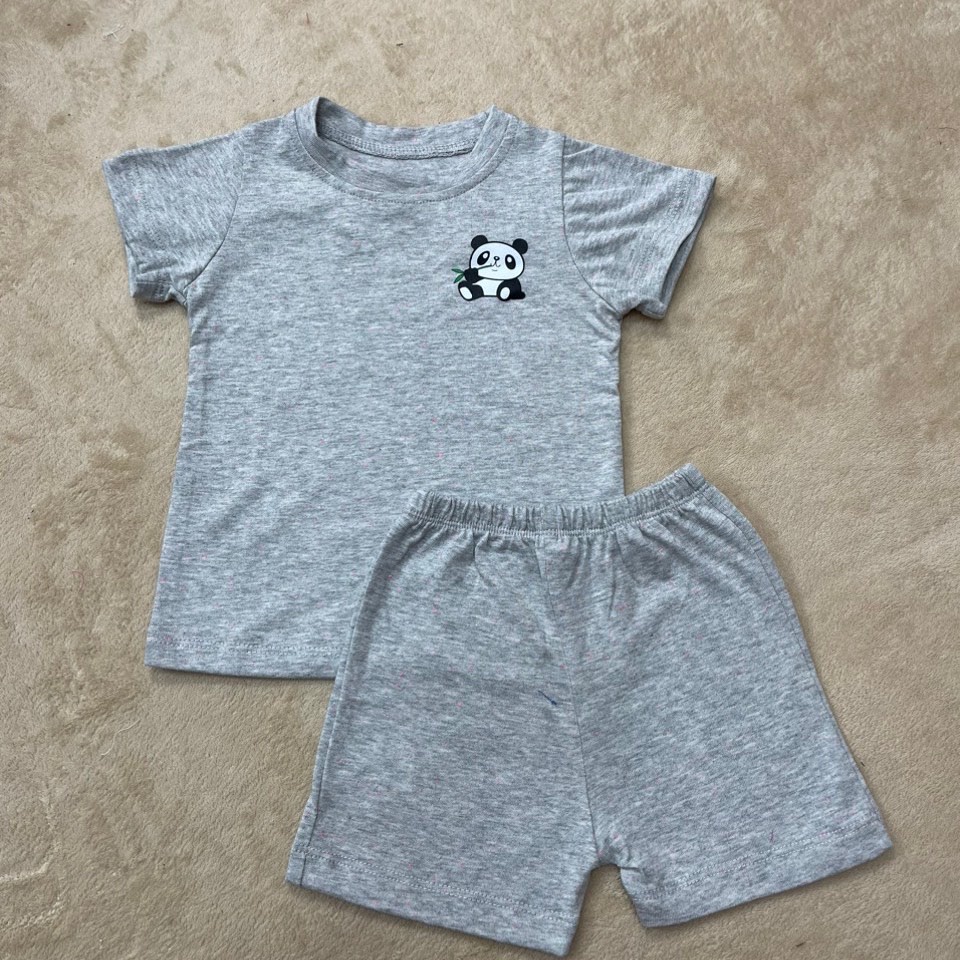 Bộ quần áo cộc tay thun cho bé trai và gái 4LOVA chất cotton mùa hè chính hãng KID183