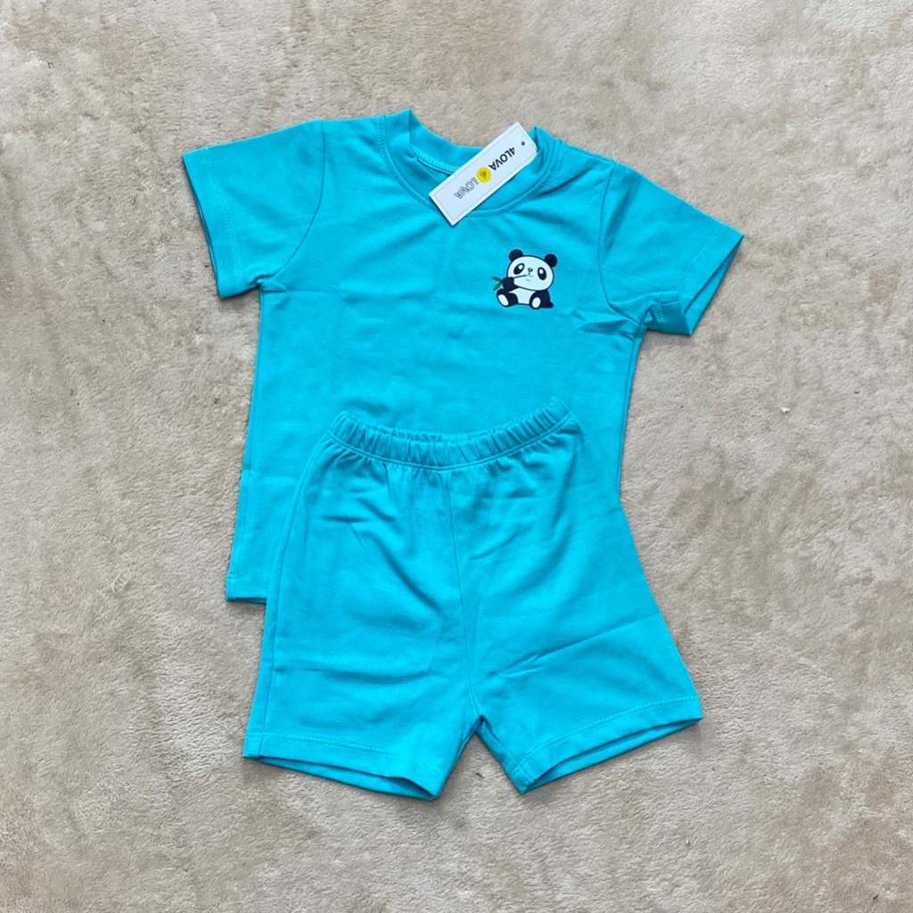 Bộ quần áo cộc tay thun cho bé trai và gái 4LOVA chất cotton mùa hè chính hãng KID183