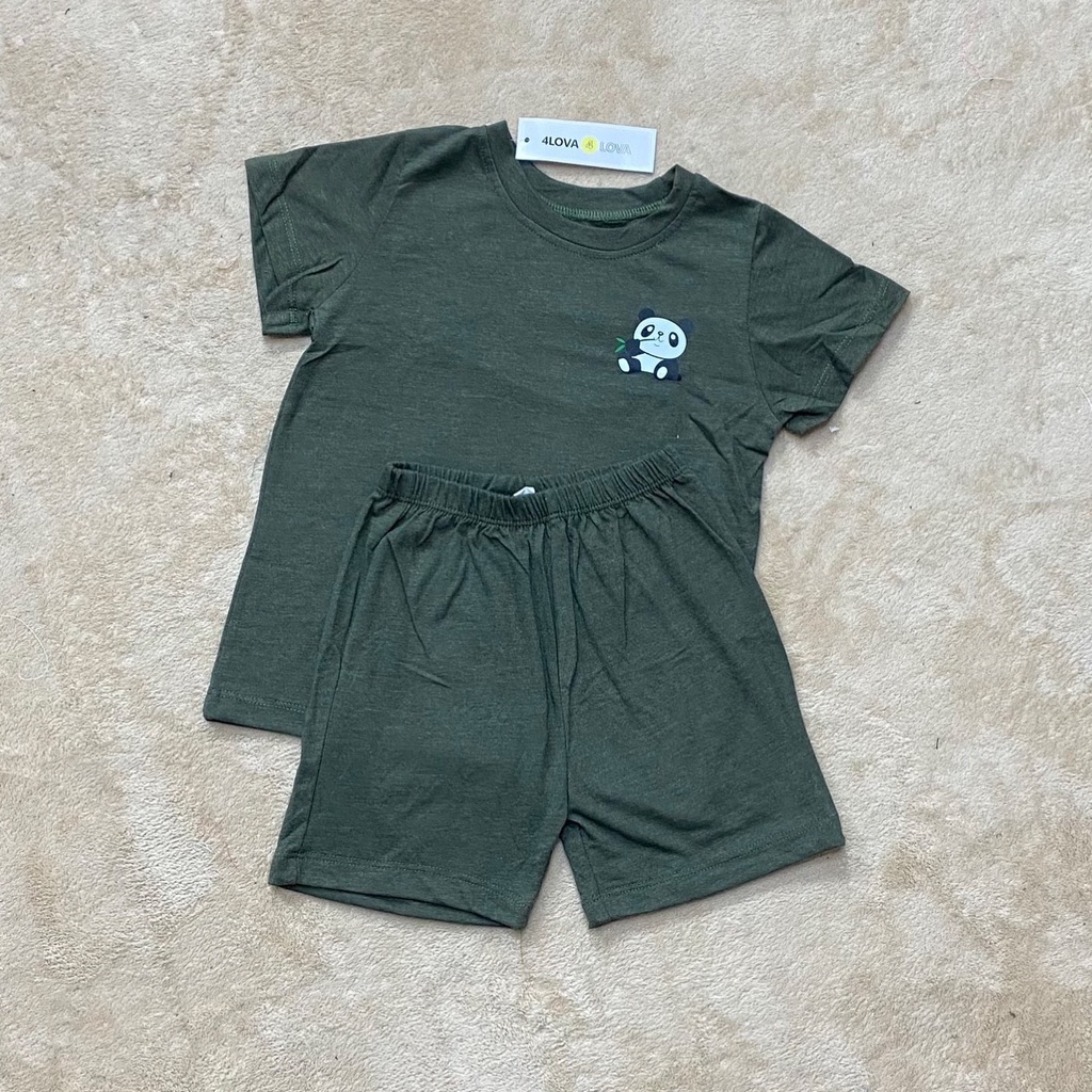 Bộ quần áo cộc tay thun cho bé trai và gái 4LOVA chất cotton mùa hè chính hãng KID183