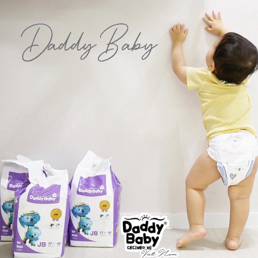 Combo 1-2 thùng  Bỉm DADDY BABY bản Hàn Siêu Mỏng,Siêu Thấm Hút Quần XXL17 bé trai/gái