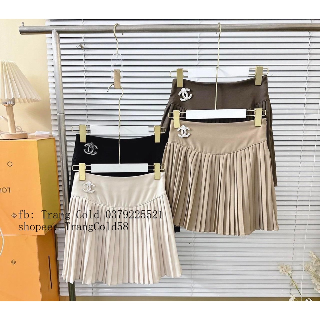 Chân váy xếp li Cạp To hàng đẹp kèm tag cài
