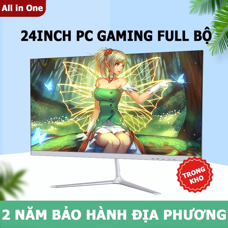 Bộ Máy Tính All in One Computer I7 RAM 8GB SSD 128GB Kèm Màn 24" Chơi Mượt Mọi Game Official Original 2 Years Warranty