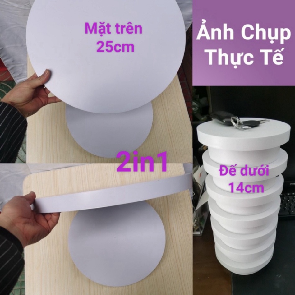 Bàn Xoay Trưng Bày Sản Phẩm 2in1 360 độ Livestream bán hàng quay video sản phẩm trang trí nhà cửa mô kaikai86