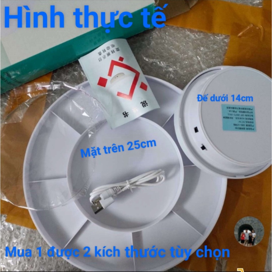 Bàn Xoay Trưng Bày Sản Phẩm 2in1 360 độ Livestream bán hàng quay video sản phẩm trang trí nhà cửa mô kaikai86