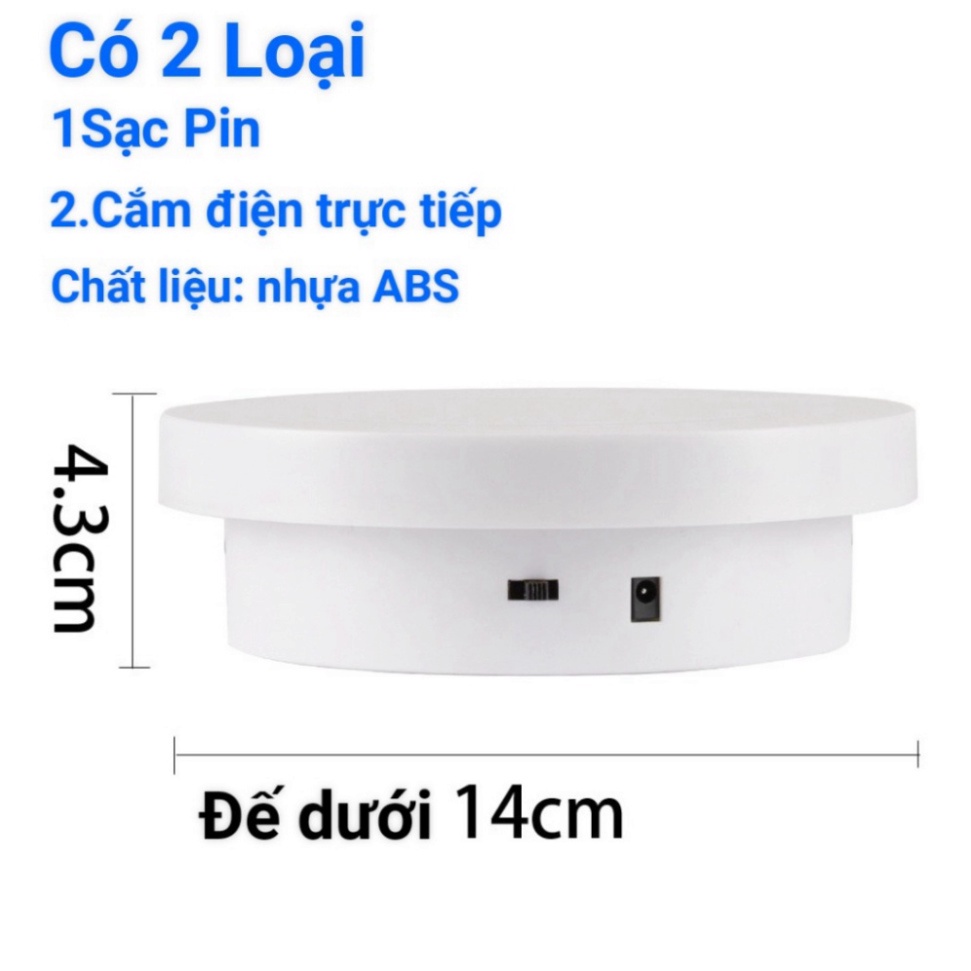 Bàn Xoay Trưng Bày Sản Phẩm 2in1 360 độ Livestream bán hàng quay video sản phẩm trang trí nhà cửa mô kaikai86