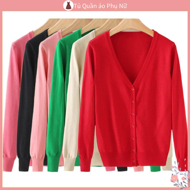 O Áo Khoác Cardigan Dệt Kim Kho C D t Kim Tay D I Mùa Xuân Thu Cho Nữ & Mùa Thu#Áo Sweater Mỏng Cổ Chữ V Phong Cách Hàn Quốc Cho Nữ 39; s