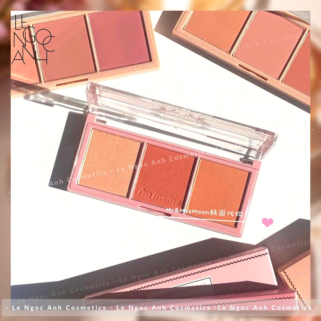 Bảng phấn má và khối 3 màu I'm Meme I'm Afternoon Tea Blusher Palette