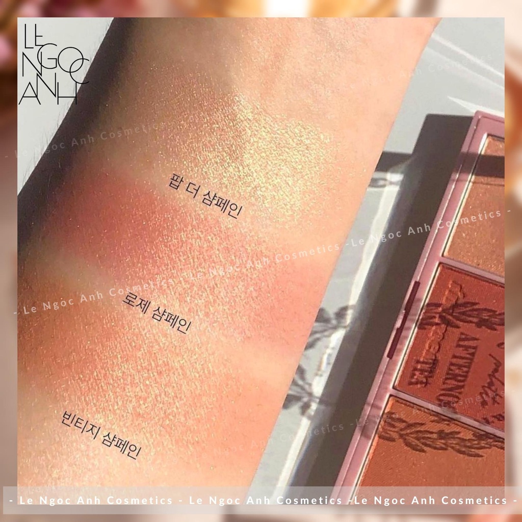 Bảng phấn má và khối 3 màu I'm Meme I'm Afternoon Tea Blusher Palette