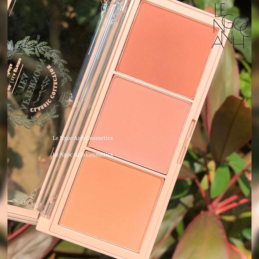 Bảng phấn má và khối 3 màu I'm Meme I'm Afternoon Tea Blusher Palette