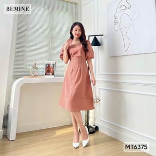 Đầm chữ a chạy chỉ tay phồng bemine mt6375