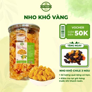Nho khô vàng Ấn Độ nhập khẩu loại 1 chua chua ngọt ngọt thơm ngon - HT FOOD