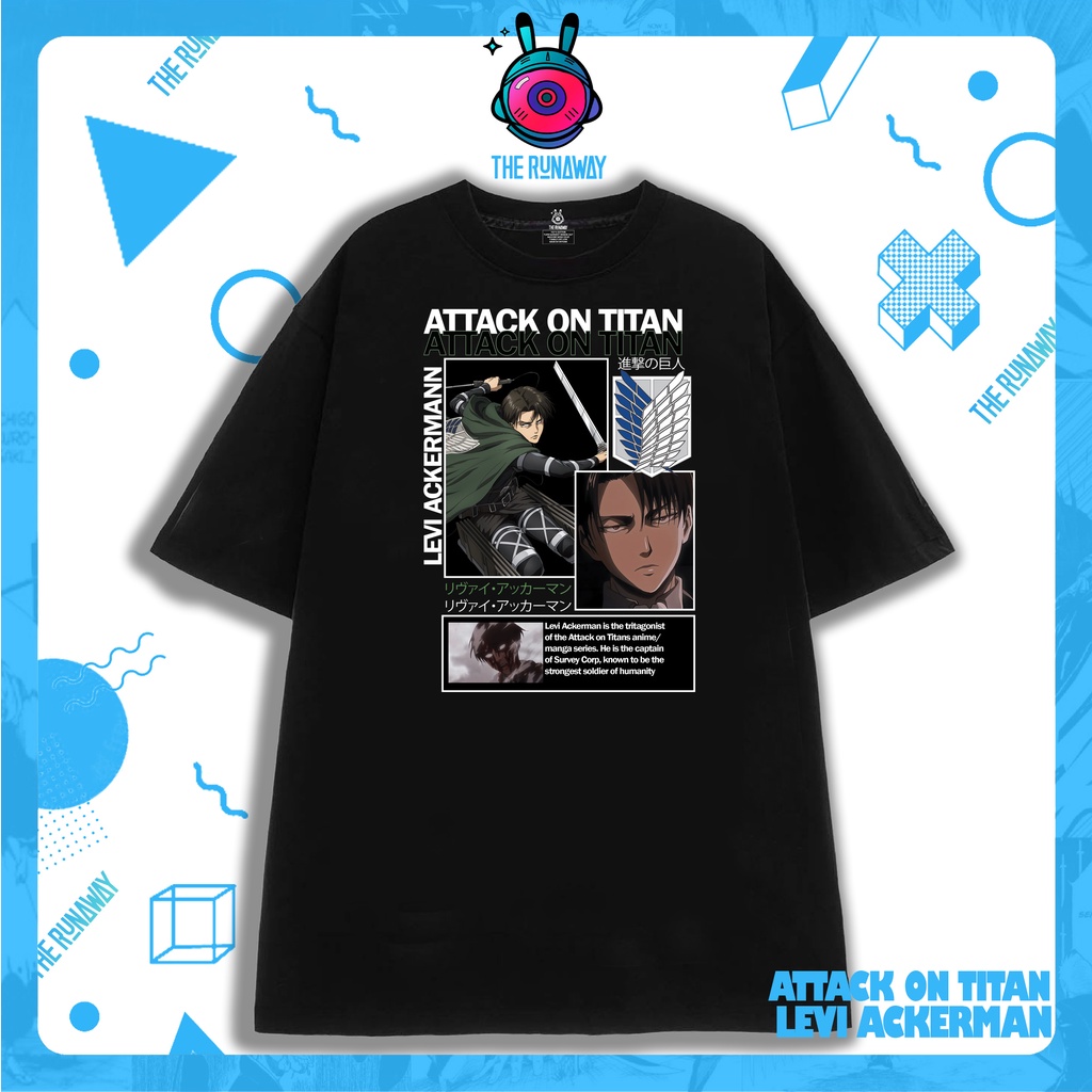 Áo phông  Attack On Titan: Levi Ackerman Cotton 100% by The Runaway