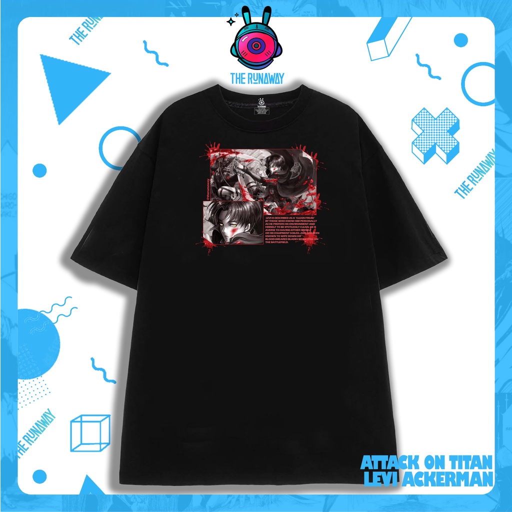 Áo phông  Attack On Titan: Levi Ackerman Cotton 100% by The Runaway