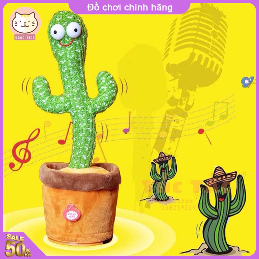 Đồ chơi trẻ em cây xương rồng nhảy múa vui nhộn phát 120 bài hát nhạc, nhại được giọng nói