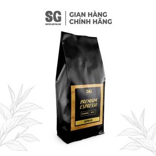 Cà Phê Nguyên Hạt Espresso Premium Pha Máy | Túi lớn 1kg | Robusta Rang Mộc | Nguyên Liệu Pha Chế SG