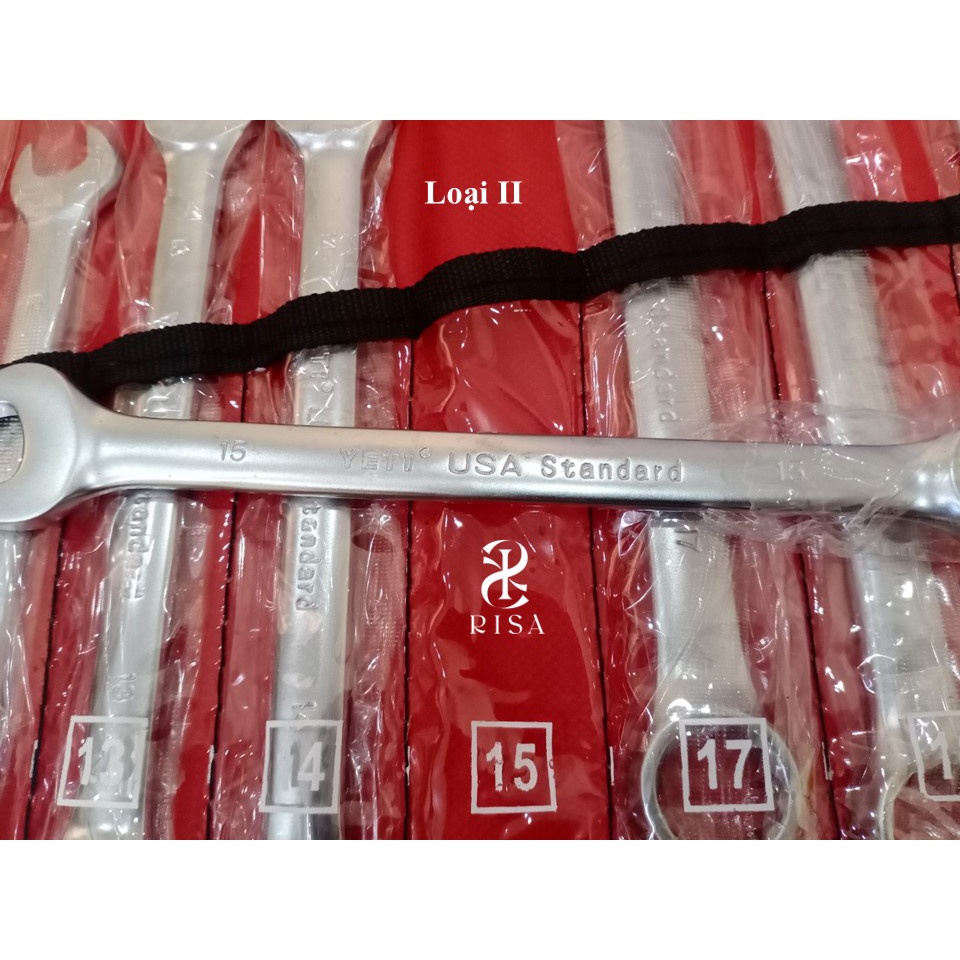 Bộ Cờ Lê 14 Cây YETI Chuẩn USA 8-24mm, Cờ Lê Đa Năng Thép Cao Cấp