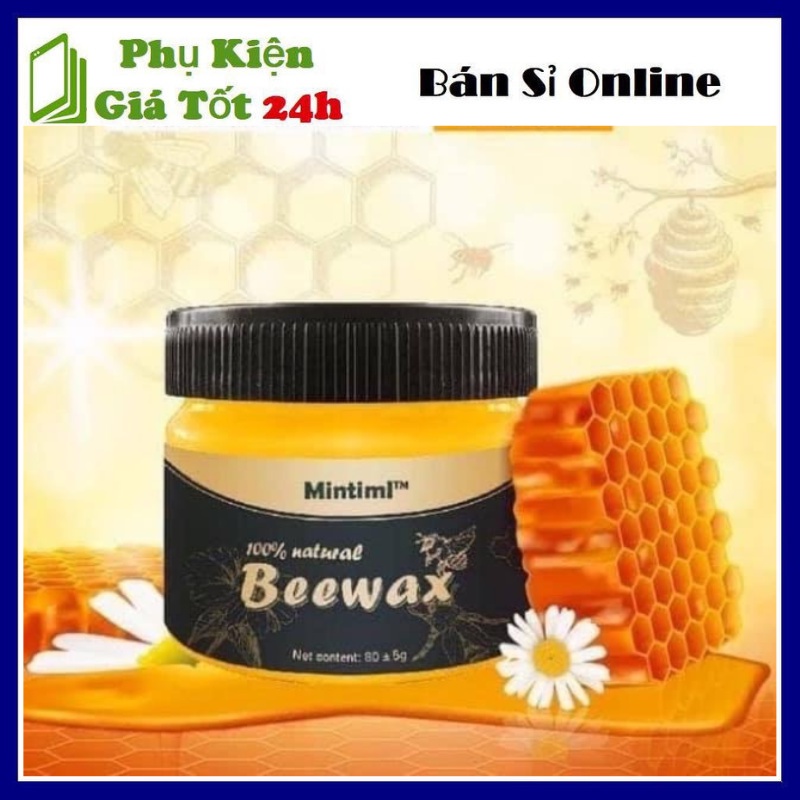 Sáp ong đánh bóng đồ gỗ  Beewax (lọ 85g), sáp ong tự nhiên lau chùi đánh bóng làm mới vật dụng gỗ trong nhà hiệu quả
