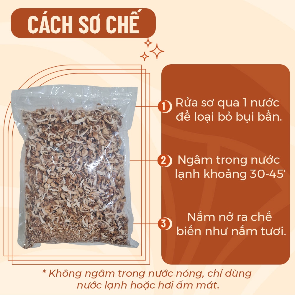 Nấm Sò Trắng Khô 50gr 100gr 200gr Sạch Ngon Giòn Dai Bổ Dưỡng - Nông Trại Nấm Xanh