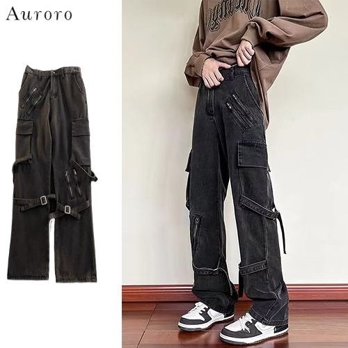 Quần bò jean nam đen hiphop oversize quần jean lưng cao thời trang quần jean nam hàn quốc phong cách Hàn Quốc chất đũi cao cấp quần hiphop nam
