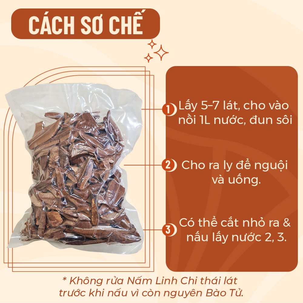 Nấm Linh Chi Đỏ Thái Lát Loại 1 Nguyên Bào Tử (50gr 100gr 250gr) Hiệu Quả Cho Sức Khỏe Toàn Diện - Nông Trại Nấm Xanh