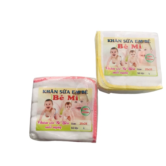 Combo 20 khăn sữa Xô 6 lớp cao cấp Bé Mi mềm mại, dày mịn mềm siêu thấm hút cho bé  - Khăn xô sữa