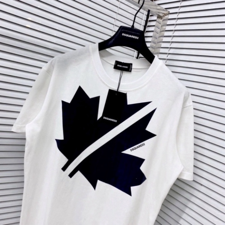 Áo phông nam nữ Premium Cotton in hình logo lá chữ DSQ2 vải dày dặn co giãn 4 chiều cao cấp 2023 | BigBuy360 - bigbuy360.vn
