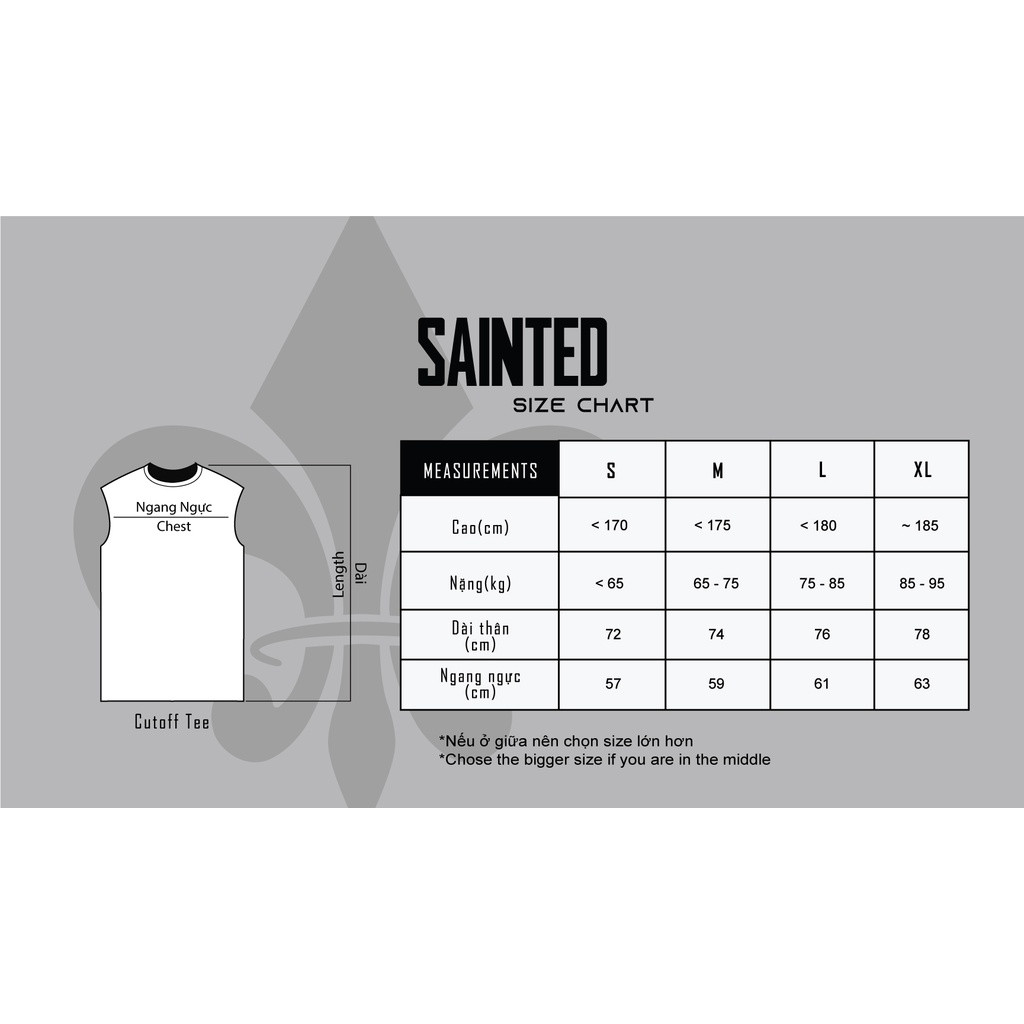 Áo ba lỗ thể thao Sainted Performance Cutoff thời trang, thoáng mát