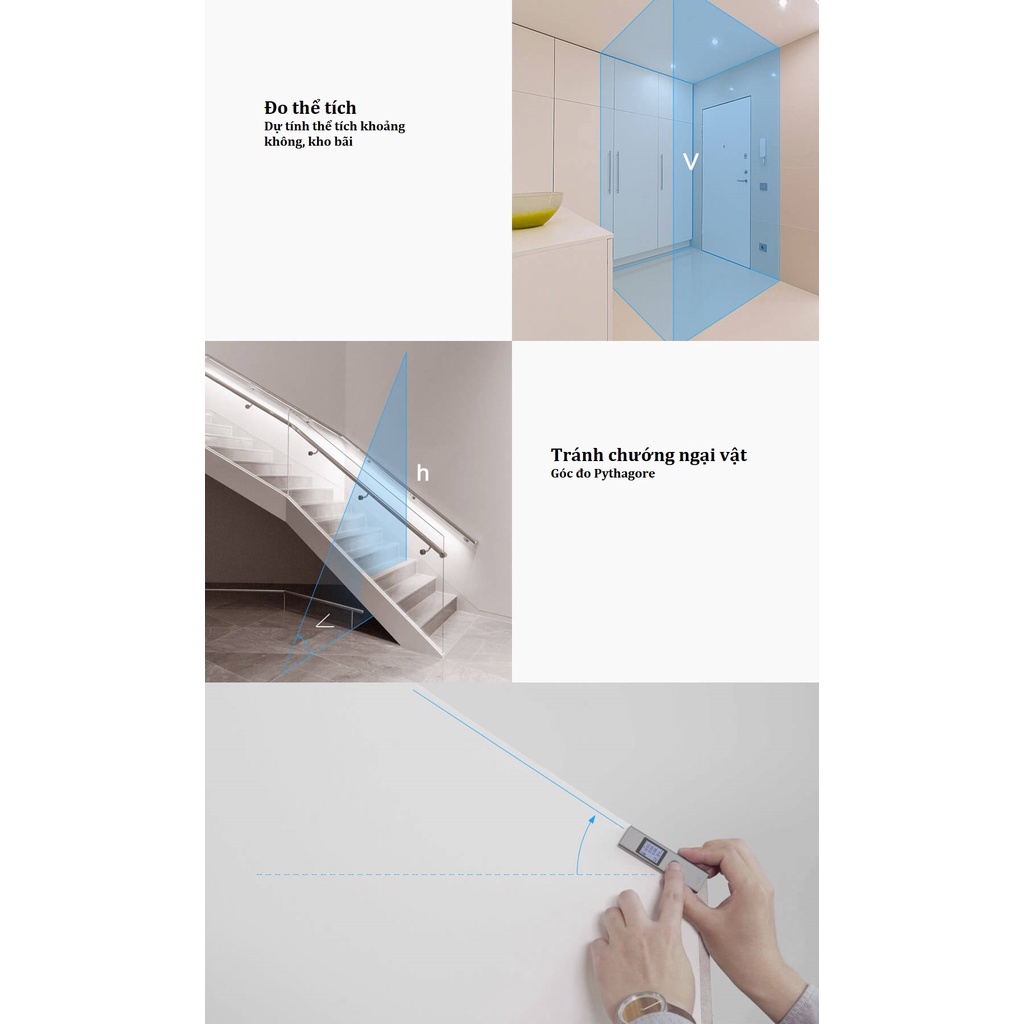 Máy Đo Khoảng Cách Xiaomi Duka LS-P 40m | Hàng Chính Hãng | Bảo Hành 1 Tháng | Mimax Store