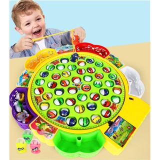 Đồ chơi bộ câu cá 5 cần câu loại to cho bé - 45 con cá phát nhạc cao cấp