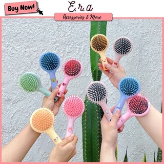 Lược chải tóc kèm gương cute cầm tay