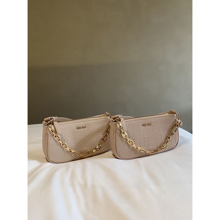 Túi Xách Nữ Da Cá Sấu Túi Xách Phối Dây Xích Thời Trang 2023