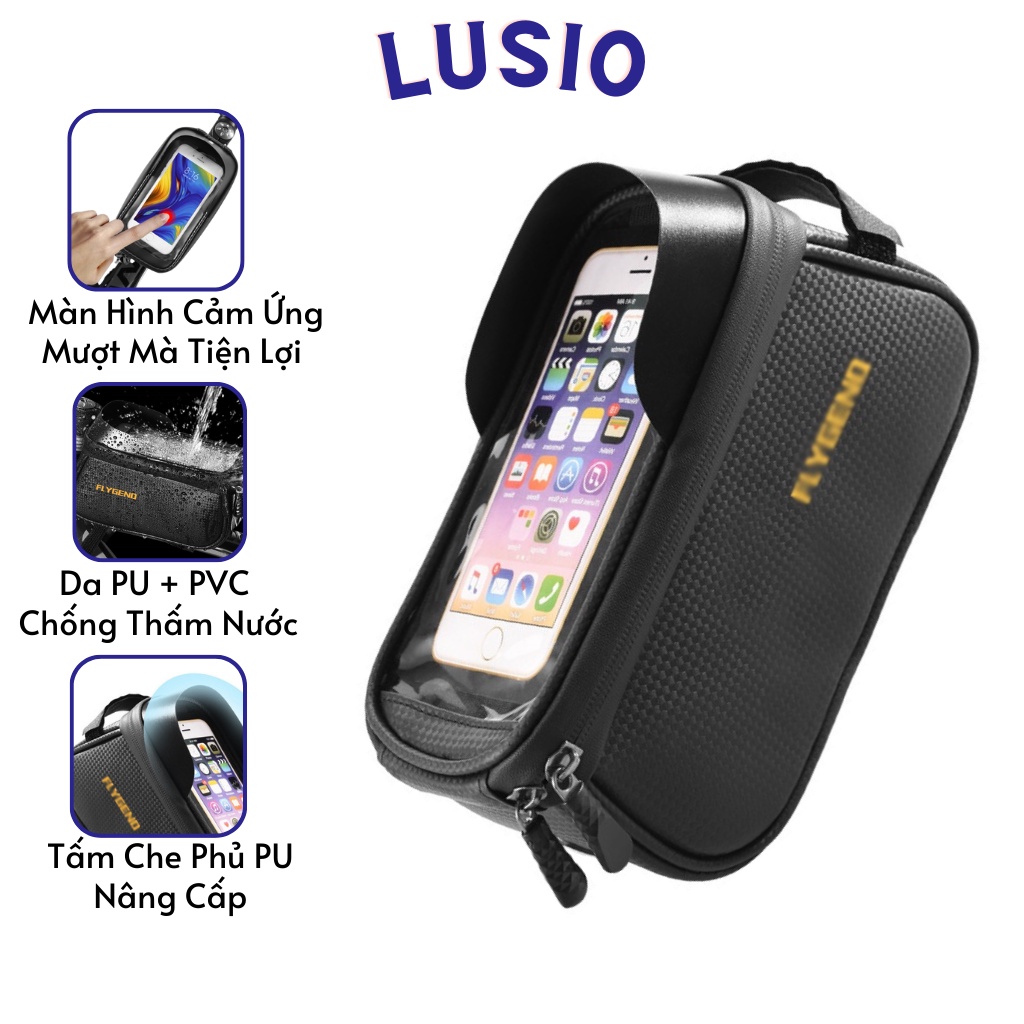 Túi treo sườn xe đạp thể thao để điện thoại hàng cao cấp, Túi đeo khung ghi đông trước đựng dụng cụ chống nước