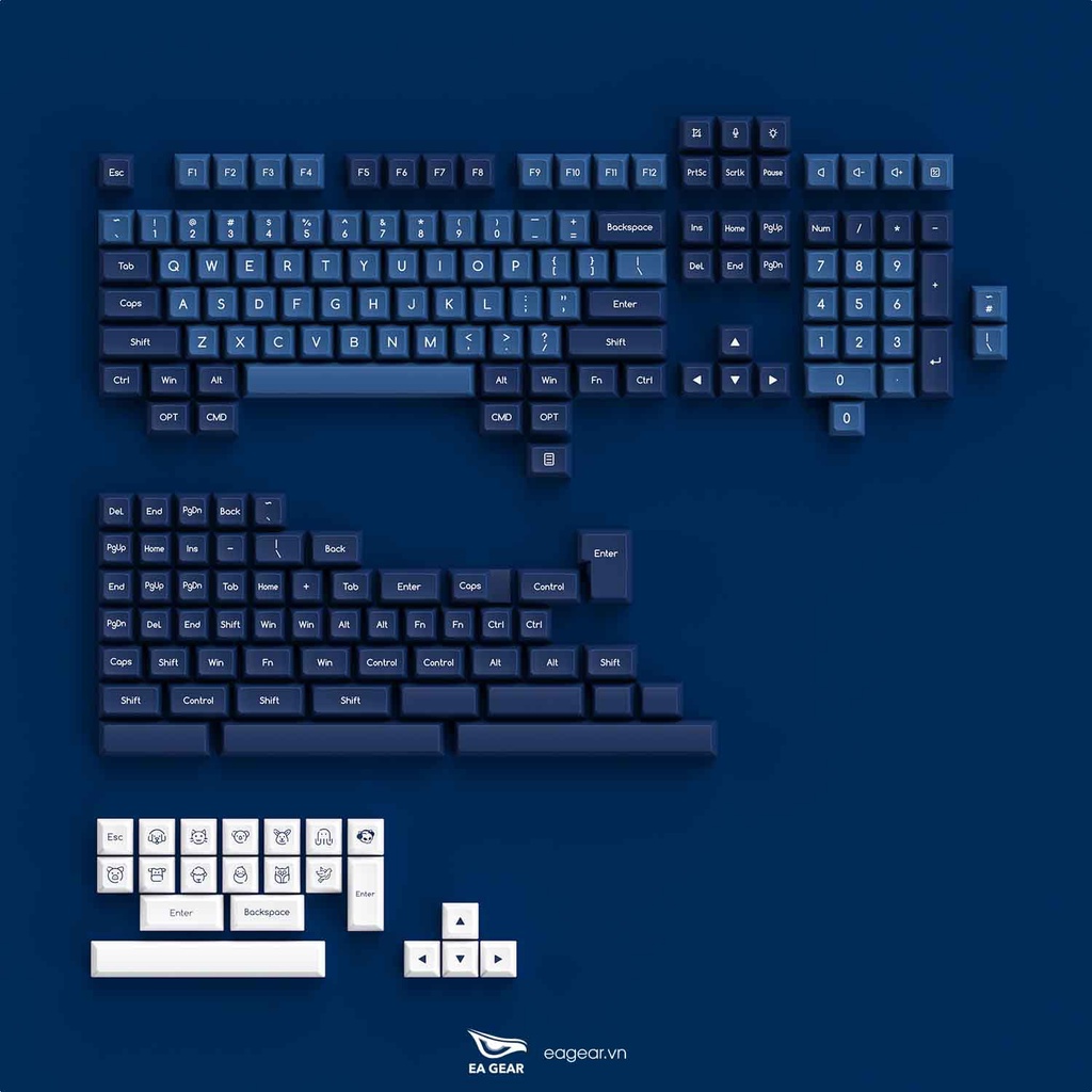 Bộ Keycap cho bàn phím cơ Akko Ocean Star  - EA Gear