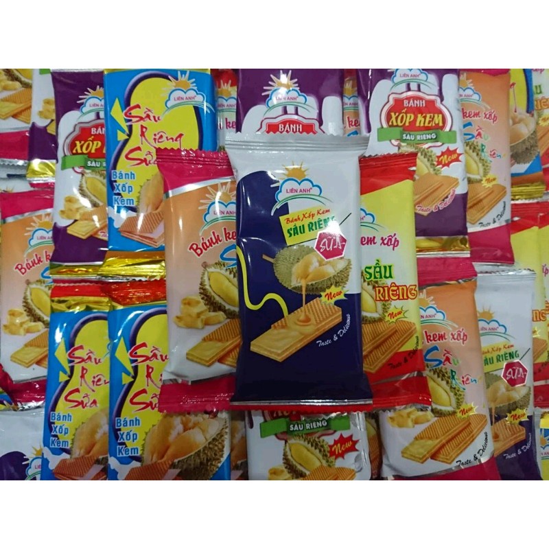 Bánh xốp kem sầu riêng liên anh - 100g / 250g / 500g