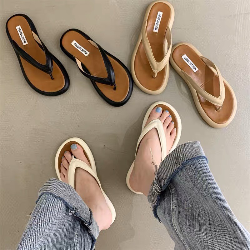 Dép sandals xỏ ngón nữ đơn giản phong cách mùa hè 2023