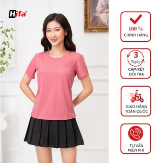 Áo Thun Nữ Cổ Tròn, Áo Phông Trơn Chất Liệu Covải Cotton co dãn mềm mịn, Thấm Hút Thoáng Mát AU03