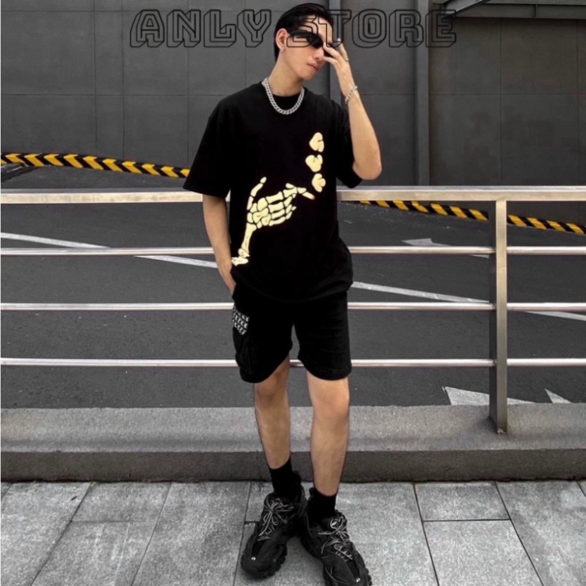 Áo thun SMOKED In hình xương bàn tay, Áo Phông Nam Nữ Unisex Form Rộng. | BigBuy360 - bigbuy360.vn