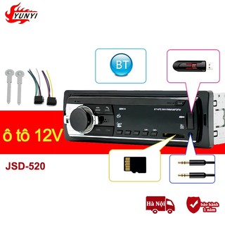 Máy nghe nhạc mp3 ,đầu phát nhạc mp3 fm radio 12v bluetooth v2.0 jsd520 cho xe hơi, hỗ trợ usb / sd / aux-in / fm
