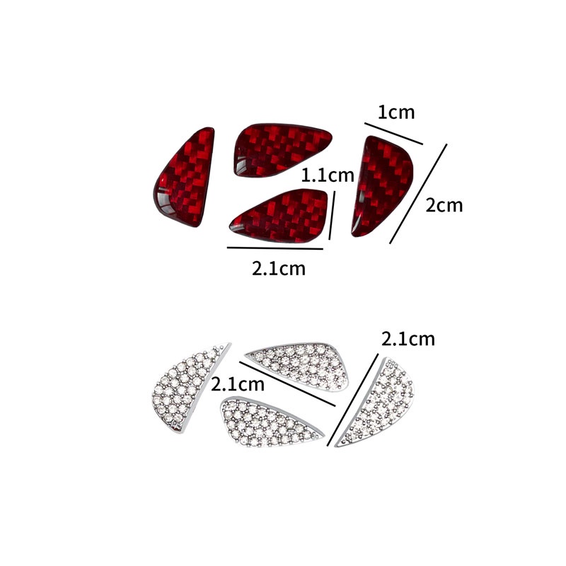 Miếng Dán In Họa Tiết Kim Cương / Pha Lê Bằng Sợi Carbon Sang Trọng Trang Trí Vô Lăng Xe Hơi Hyundai i20 i30 Tucson Accent