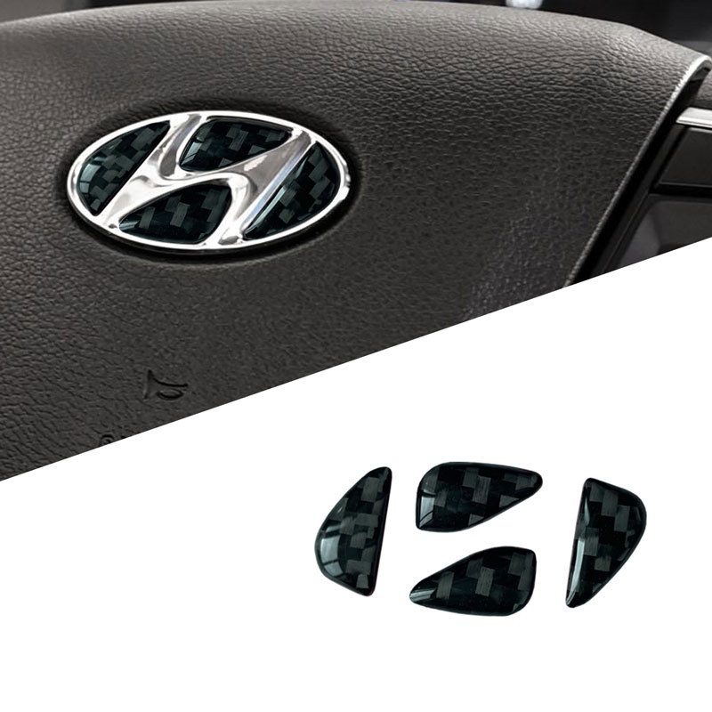 Miếng Dán In Họa Tiết Kim Cương / Pha Lê Bằng Sợi Carbon Sang Trọng Trang Trí Vô Lăng Xe Hơi Hyundai i20 i30 Tucson Accent
