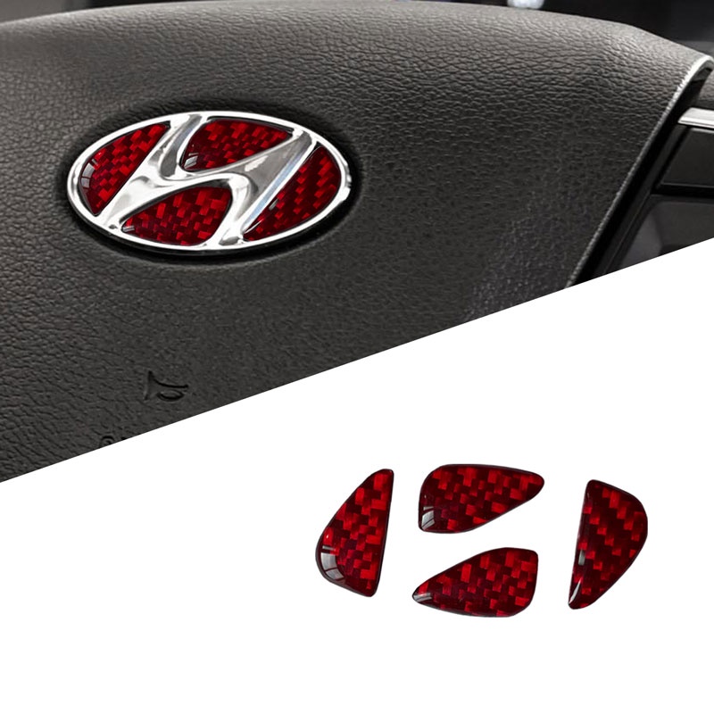 Miếng Dán In Họa Tiết Kim Cương / Pha Lê Bằng Sợi Carbon Sang Trọng Trang Trí Vô Lăng Xe Hơi Hyundai i20 i30 Tucson Accent