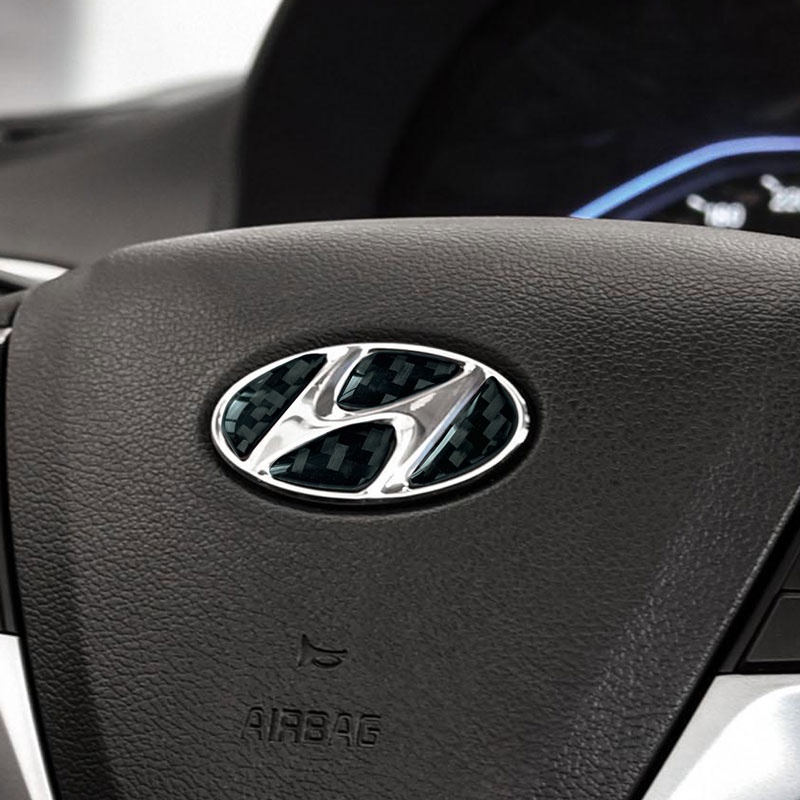 Miếng Dán In Họa Tiết Kim Cương / Pha Lê Bằng Sợi Carbon Sang Trọng Trang Trí Vô Lăng Xe Hơi Hyundai i20 i30 Tucson Accent
