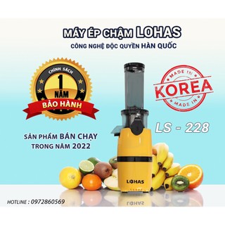 Máy ép chậm trái cây làm sữa đậu nành làm kem mini hàn quốc lohas-228 400ml