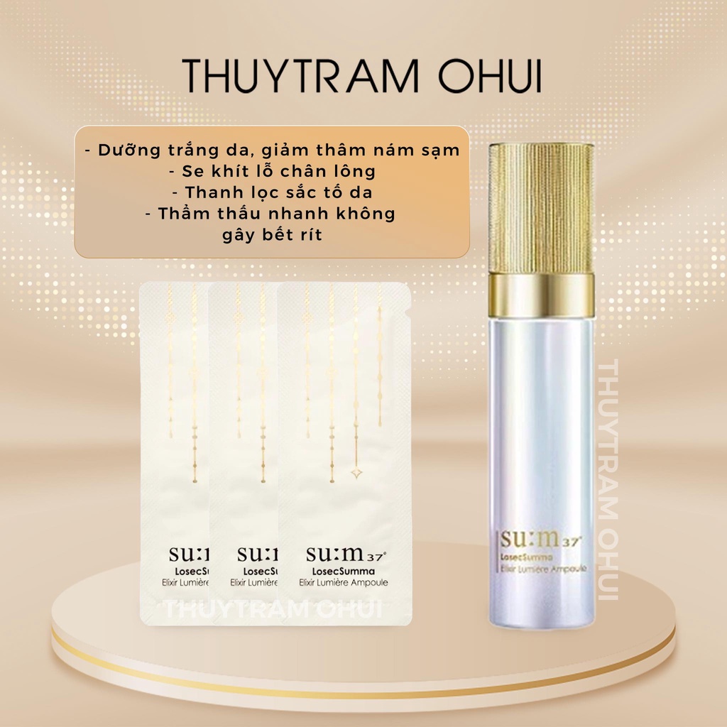 Gói tinh chất truyền trắng sum Losec summa dưỡng trắng da mờ thâm nám tàn nhang - Sum37 losec summa lummiere ampoule 1ml