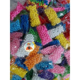 Viên pompom đủ màu sắc trang trí-kĩ năng mầm non