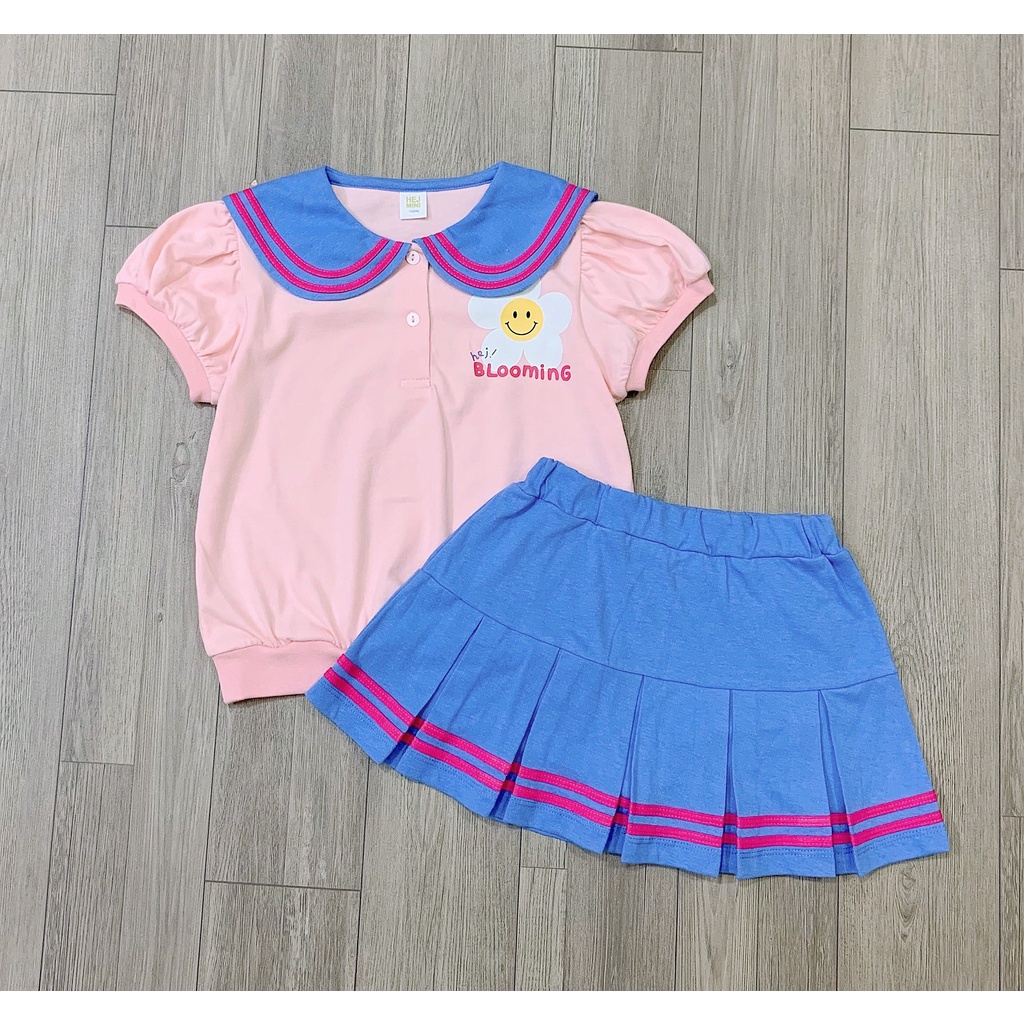 Bộ cotton bé gái Hejmini Thủy thủ Bloom BH2363 (10-27kg)